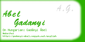 abel gadanyi business card